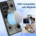 OOK Frosted Magnetic Case for Samsung Galaxy S25 Ultra, Black Sunflower