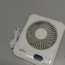 WHATOOK Small Desk Fan Personal Fans: 5000mah 25 Hours Battery Office Quiet Mini Desktop Fan Portable Rechargeable Travel Essentials (White, 2000 mAh)