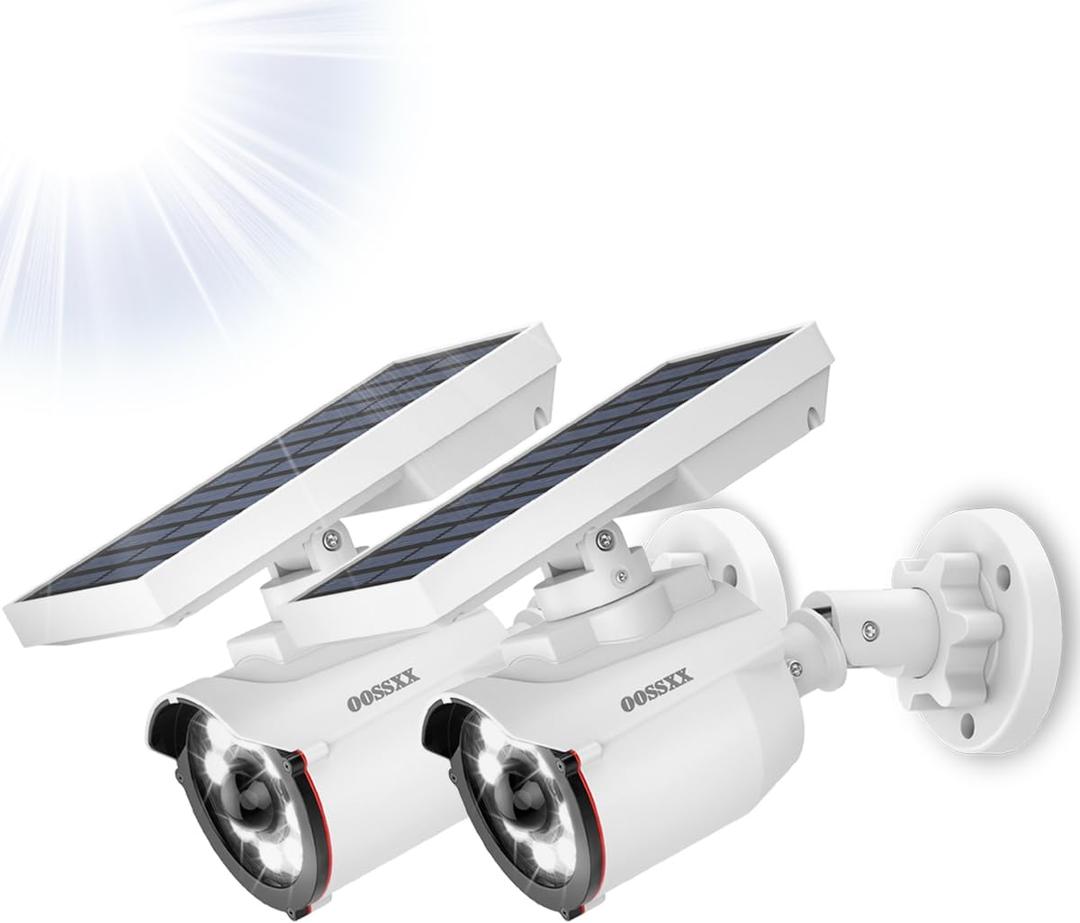 OOSSXX Wire Free Solar Motion Light Outdoor Motion Sensor Solar Powered Wireless Brightest Floodlights Spot Lighting Waterproof Spotlight Home Security LED Lights Activated Detector 2 Pack