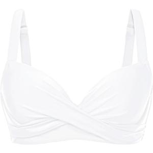 Women Underwire Bikini Top - Push Up Swim Top Only Bra Padded Swimsuit Tops 2025 Bathing Suit Tops (Medium, White)