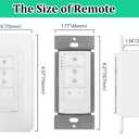 Dimmer Switch & Ceiling Fan Remote Control, 4-Speed Wall Switch, 2 in 1 Light and Ceiling Fan Combination, Single Pole, Neutral Wire Needed, Compatible with Hampton Bay Harbor Breeze Hunter