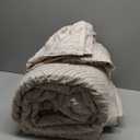 Litanika Beige Full Comforter Set, 3 Pieces Cream Tufted Boho Farmhouse Bedding Comforter Sets, Lightweight Fluffy Comforter Bed Set for All Season (79x90In Comforter and 2 Pillowcases)