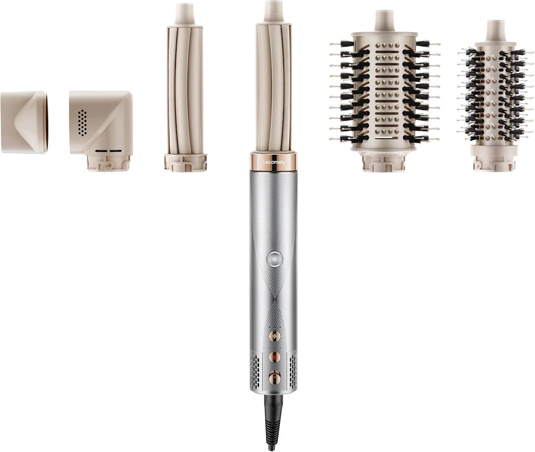 5 in 1 Hot Air Styler Wrap with Automatic Curling & Drying High-Speed Hair Dryer Brush with Negative Ion Technology for Frizz Control & Long Lasting Styles AirEdge A3