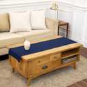 Solino Home Linen Short Table Runner 48 Inches - Athena, 100% Pure Linen Royal Blue Table Runner 14 x 48 Inch Ideal for Dresser and Coffee Tables - Mothers Day