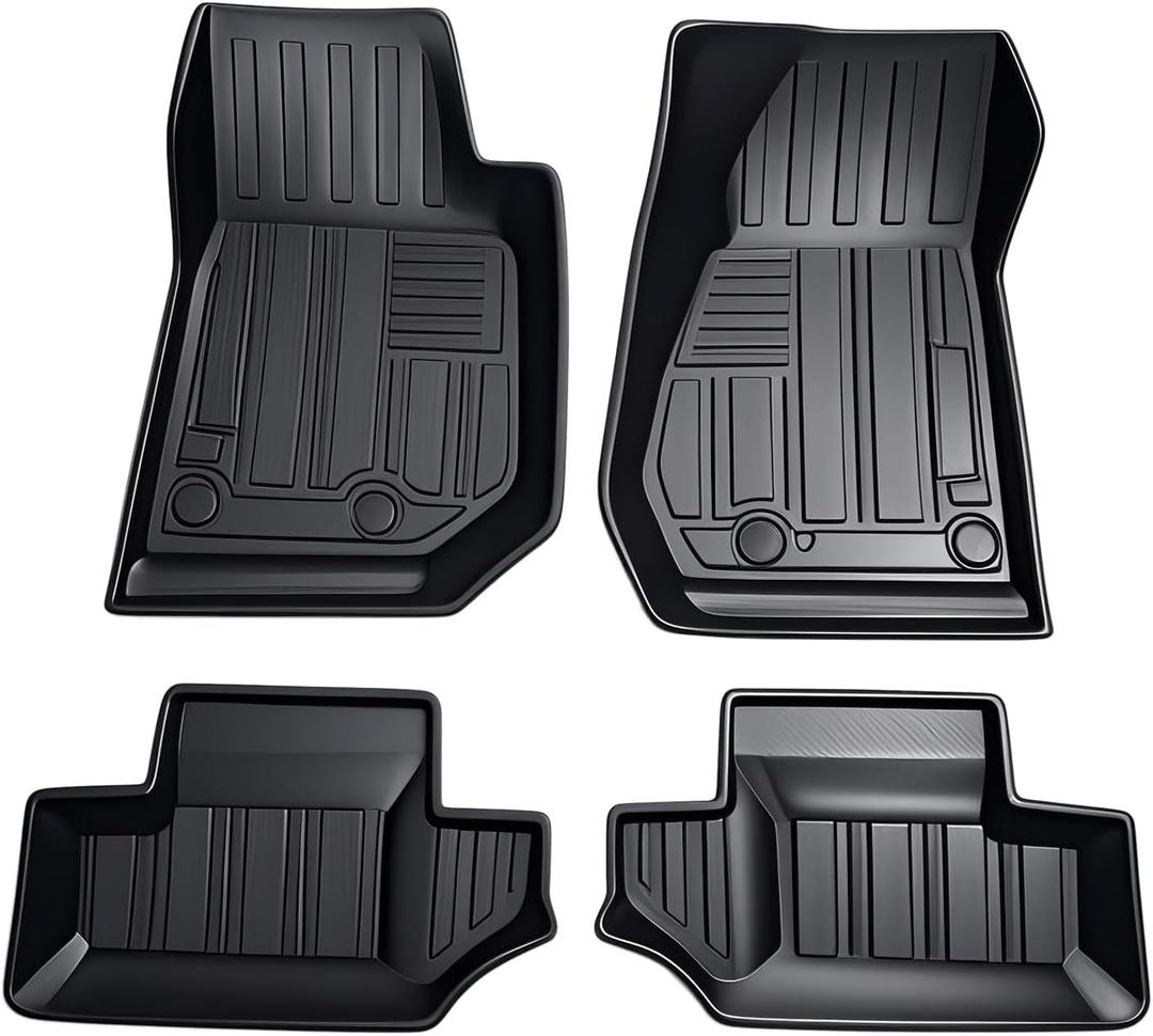 Floor Mats for Jeep Wrangler JK 2-Door 2007-2017 - All-Weather Protection, Custom Fit, Rugged Durability - Perfect for Off-Road Adventures and Daily Commutes