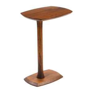 Side Table - Stirling Wooden Modern C Shaped End Table - Hand Crafted Tables - End Table for Living Room, Bedroom Bedside Tables and Office