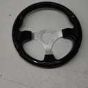 12.5" Black Boat Steering Wheel Anti-Slip 3/4 Inch Axle Marine Steering Wheel Adapter for Seastar and Verad, etc. for Marine Boats, Vessels, Yacht, Pontoon Boat