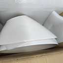 DOWAN 23 OZ Slanted Salad Bowls of 2 Packs - 9.5" Angled Serving Bowls for Salad, Fruit, Snacks - Ceramic White Bowls for Restaurant, Daily Use - Dishwasher & Microwave Safe