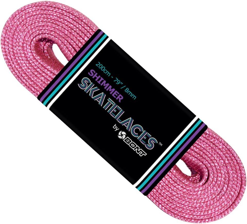Bont Skates 8mm Shimmer Laces - 79" 96" 108" - Jelly Bean Pink