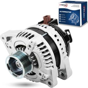 New Alternator Fits for 2008 2009 2010 2011 2012 Honda Accord 2.4L L4, 2009 2010 2011 2012 2013 2014 Acura TSX, Replace 11390N, 1042105890, 12870, 130Amp, IF, 7-Groove, CW, 2.4L
