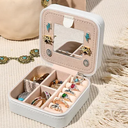 CEELGON Western Jewelry Box Case Gift Highland Cow Print Travel Jewelry Organizer Christmas Gifts for Teen Girls Cowgirl Stuff Small Portable Travel Accessories for Women