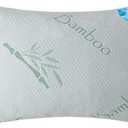 Shredded Memory Foam Pillows Set of 1, Cooling Zippered Breathable Memory Foam Bed Pillow for Sleeping 1 Pack, Queen Size Firm Pillow Gel for Neck Support, Hotel Quality Rest Pillow 20" x 30" Queen