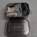 Blockhtte Stainless Steel Lunch Box I 27oz I with free sealing I Bento Box 3 Compartments, Leak-Proof Food Containers, Metal Lunchbox for Travel & Work, Eco-Friendly Meal Storage Solution