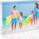 5x7 Inches Acrylic Picture Frames 1 Pack, Double Sided Magnetic Photo Frames,Free Standing on Desk or Table Clear Picture Frames