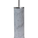 Blue Donuts Toilet Brush with Holder Faux White Marble, Compact Bathroom Toilet Bowl Cleaner Brush and Holder, Toilet Bowl Brush for Bathroom Toilet, Off White Marble