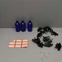 Norme 12 Pcs 8 oz Glass Spray Bottles with Funnels and Labels Refillable Cosmetic Empty Spray Bottles with Sprayer Containers for Essential Oil Cleaning Solutions(Blue,Classic)