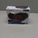 Timex Alarm Clock for Bedroom with FM Radio and 10 Station Presets, Clock Radio with Dual Alarms, USB Charger, Large Display, Sleep Timer, and Snooze  Black (T232B)