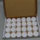 Homemory 24-Pack Flameless LED Tea Lights Candles Battery Operated, 200+Hour Fake Electric Candles TeaLights for Votive, Aniversary, Wedding Centerpiece Table Decor, Funeral, Halloween, Christmas (Warm White Glow  Ivory Body)