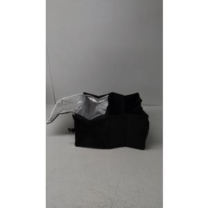 Oxford Cloth Insulated Lunch Bag Large Capacity Portable Food Storage 50" x 27" x 40" Black