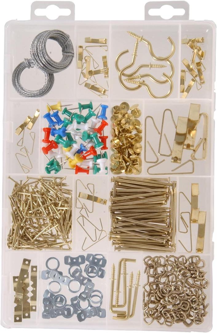 Hillman 591537 Large Picture Hanger Assortment Kit, 470-Pack
