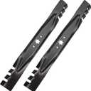 Toothed Mulching Lawn Mower Blades Set for Cub Cadet MTD Troy Bilt LTX1040 RZT-L42 942-04308-X Bronco 42 TB2142 Mustang 42 42-inch Deck 2 Pack