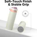 ENCOOL Leakproof Insulated Water Bottle with Straw Dual-Sip Water Bottle Bag-Safe Design for Work, Commute & Gym  Keeps Drinks Cold All Day, 24 oz, Sand Beige