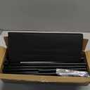 3 Tier Shoe Rack for Closet, Shoe Organizer with 5 Hooks, Long Shoe Shelf Storage for Sneaker and Boot Stackable Free Standing Shoe Rack for Entryway, Garage, Small Spaces, Dorm (Black)