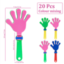 20pcs SAFIGLE Hand Clappers Plastic Noise Makers 7.5 Inch Palm Toys for Kids and Adults Party Favors Birthday Sports Events and Celebrations