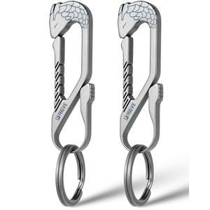 FEGVE Titanium Pocket Key Chain Clip,Small Keychain Clip with Key Ring for Men Women
