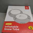 QPAU Snow Tube with Premium Canvas Cover 2 Pack for Kids and Adults, 48'' Inflatable Heavy Duty Snow Tube Made by Thickened Bottom, Sled Winter Outdoor Fun Toys for Children Boys Girls (Blue & Red)