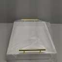 16"x12" Serving Trays with Handles, White Decorative Serving Tray, Ottoman Trays, Living Room, Bathroom, and Outdoors Decorative Trays (White)