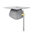 Newrara Graduation Unisex Matte Adult Graduation Cap with Tassel (Grey)