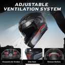 TRIANGLE Modular Motorcycle Helmets for Men Flip Up Full Face Helmet Dual Visor with Internal Sunshield DOT Approved, L