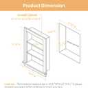 14 x 24 Recessed Medicine Cabinet, Black Bathroom Wall Cabinet, 3-Tier Wall Niche with Glass Interior, for Bathroom Storage