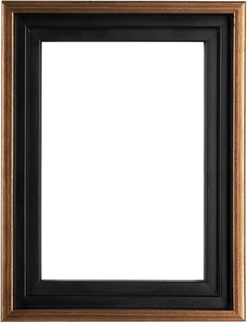 Creative Mark Illusions Floater Frame For 3/4" Deep Canvases - 16x20 Antique Gold - No Glass or Backing - Wood Composite Floating Illusion Frame for Canvas Paintings- With Hanging Hardware
