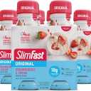 SlimFast Meal Replacement Shake, Original Strawberries & Cream, 10g of Ready to Drink Protein for Weight Loss, 11 Fl. Oz Bottle, 4 Count (Pack of 3) (Packaging May Vary)Best By 11/21/2025