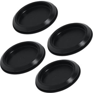 4PCS Rubber Plugs for Round Holes - 2-3/8"(60mm) Black Snap in Locking Hole Plugs, Rubber Hole Plugs for Automotive, Industrial & Furniture Waterproof Sealing Round Silicone Stopper