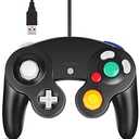 Arrocent GC Controller, Replacement for Gamecube Controller, Compatible with Wired USB Game Cube Controller/PC Windows 7 8 10 (Black)