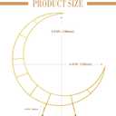 Moon Shaped Wedding Arch Backdrop Stand, 5.9 Feet, Gold Frame, Iron Material, Rustproof, Easy Assembly, Reusable for Festival Decorations, Party and Balloon Arch Display