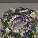 22 Inches Spring Wreaths for Front Door Blue Spring Door Wreath Summer Floral Wreath with Wildflower Lanvender for Wall Porch Indoors Outdoor Window Home Decorations