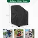 Waterproof Rollator Walkers Cover for Seniors, Folding Walker Accessories, Fits Rollators with Seat (Black)