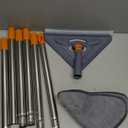 Wall Cleaner Mop with Adjustable 67" Long Handle, Sturdy Wall Washer Cleaner Tool for Walls/Ceiling Fans/Dust/Floors/Window, 360° Ceiling Cleaner Tool Duster with Squeegee 6 Replacement Pads