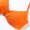 AUROLA Influence Strappy Bra Sports Bras for Women, Backless Padded Impact Strappy Bra Workout Gym Yoga with Removable Cups (Orange)