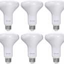 PHILIPS LED 65W BR30 6-Pack Ultra Definition Soft White (2200K) 650 Lumen (7.5W = 65W) Dimmable Flicker-Free Light Bulbs