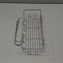 Shower Caddy with Hooks,Shower Shelf - 304 Stainless Steel Shower Rack,Anticorrosive,Rust-proof,Waterproof Bathroom Shelvs Storage and Organization - White Silver Shower Shelves (12.01'x4.33'x3.74')