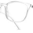 Gaoye Blue Light Blocking Glasses Women/Men, Computer Gaming Fake Eyeglasses Anti UV Ray-Spring Hinge (Clear) (*Transparent)