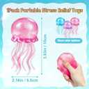 Jellyfish Squeeze Toy,2.16inch Jellyfish Squishy Malt Sugar Balls Filled Squishy Sensory Fidget Toy,Ultra Soft Moldable Slow Rise Stress Relief Toy for Adults Anxiety Relief(Pink)