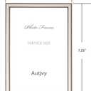 5x7 Picture Frame Champagne Brushed Modern Simple Thin Aluminum Metal Photo Frame with HD Real Glass, Display for Tabletop and Wall Collage. (2 Pack)