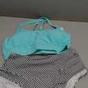 Women's High Waisted Bikini Sets Sporty Scoop Neck Cross Back Bathing Suit Two Piece Swimsuits for Women (Large)