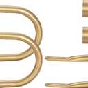 Premium Curtain Holdback, Quality Metal Decorative Curtain Holdbacks with Zinc Alloy Cap Finials,Rust-Proof, Set of 2 Window Curtain Holdbacks,Warm Gold